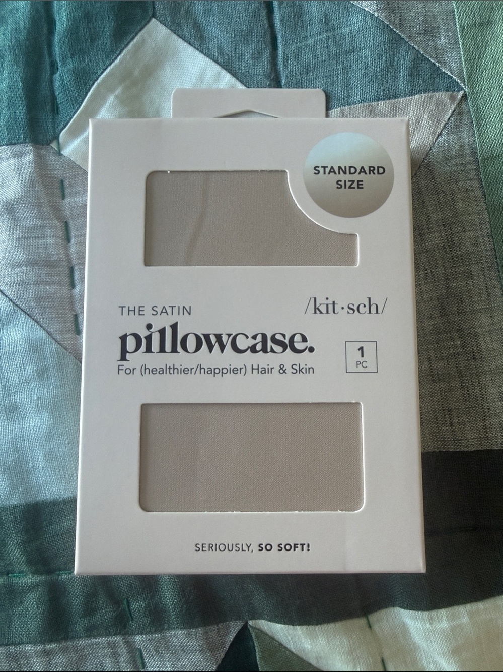 Kitsch Satin Pillowcase in Light Beige